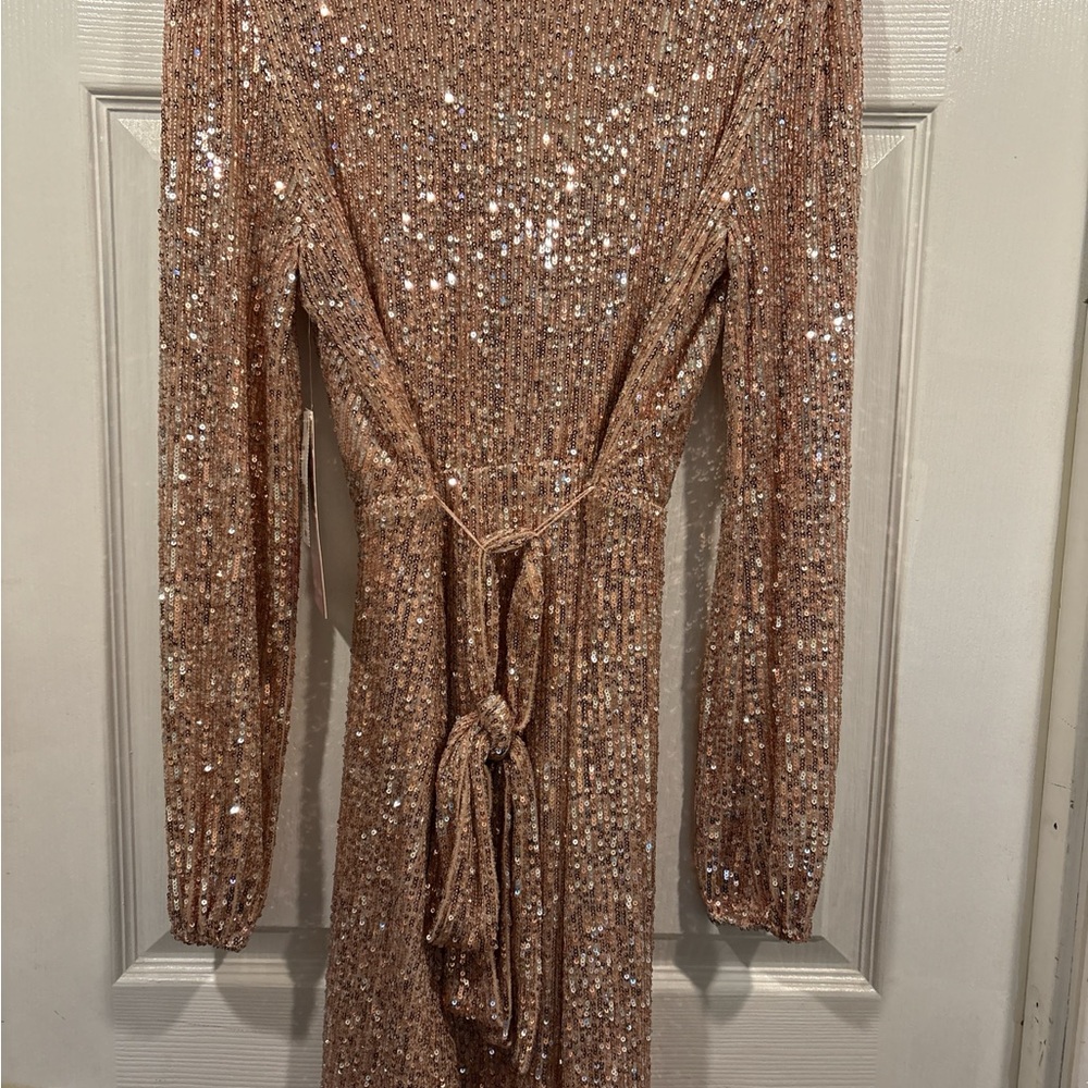 Emerald Sundae Rose Gold Sequin Dress